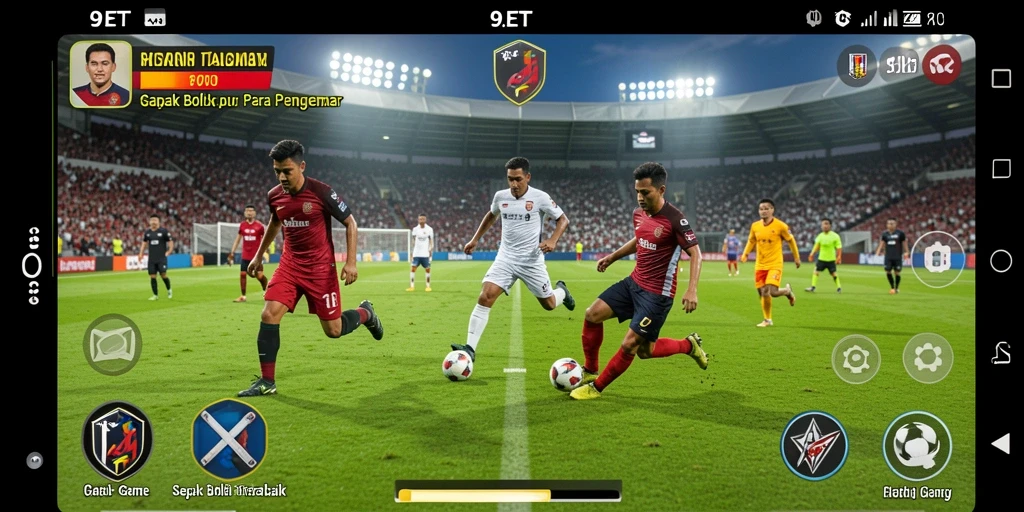 Gameplay sepak bola yang mendebarkan di 9ET.