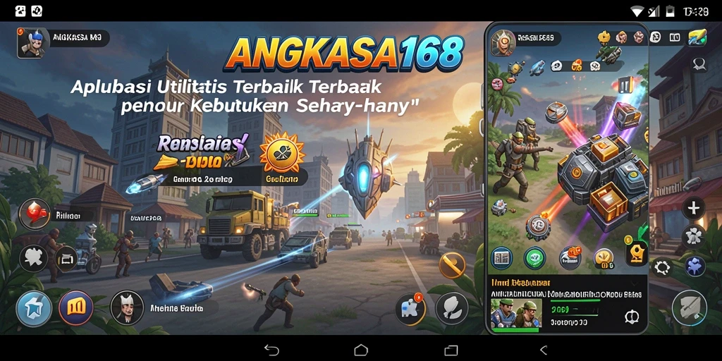 Tampilan antarmuka utama aplikasi ANGKASA168 yang intuitif dan user-friendly.