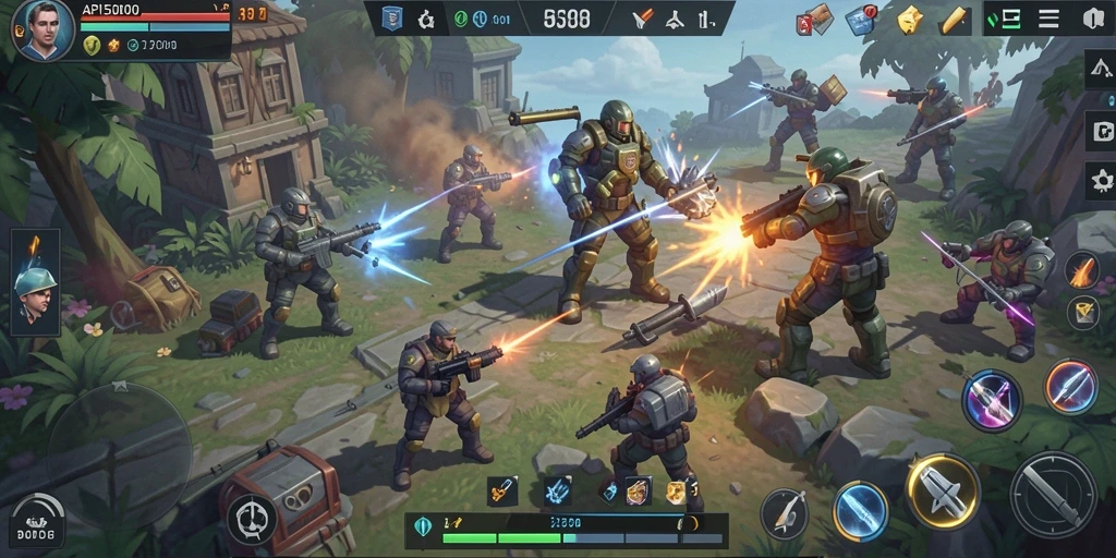 Tampilan gameplay mendebarkan di API5000 dengan pertempuran strategis.