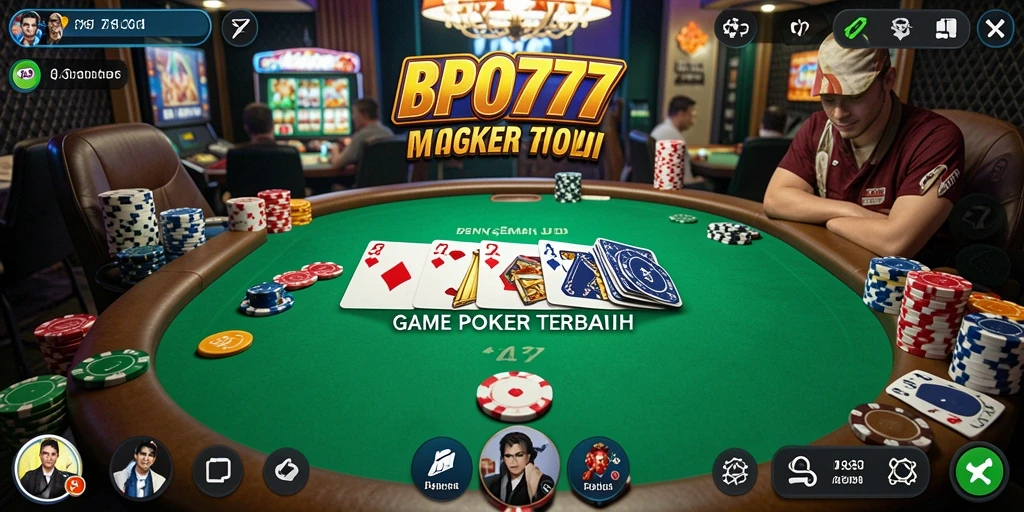 Tampilan utama BPO777 dengan gameplay Poker yang mendebarkan.
