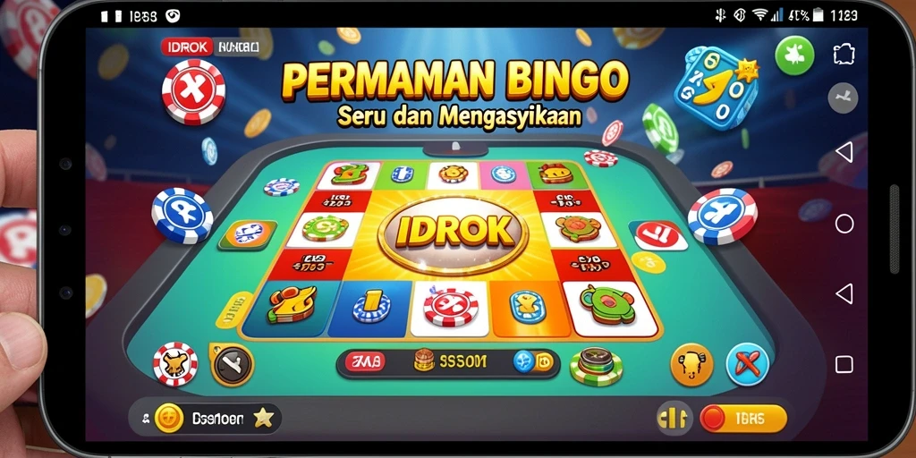 Tampilan screenshot gameplay Bingo di IDROK yang mengasyikkan dan interaktif.