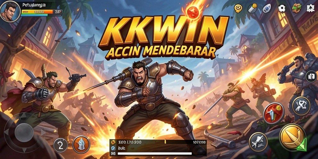 Screenshot utama KKWIN menampilkan aksi mendebarkan dalam gameplay.