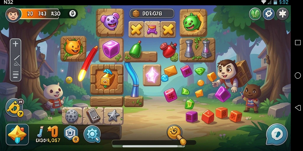 Tampilan gameplay N32 yang seru dan menantang teka-teki.