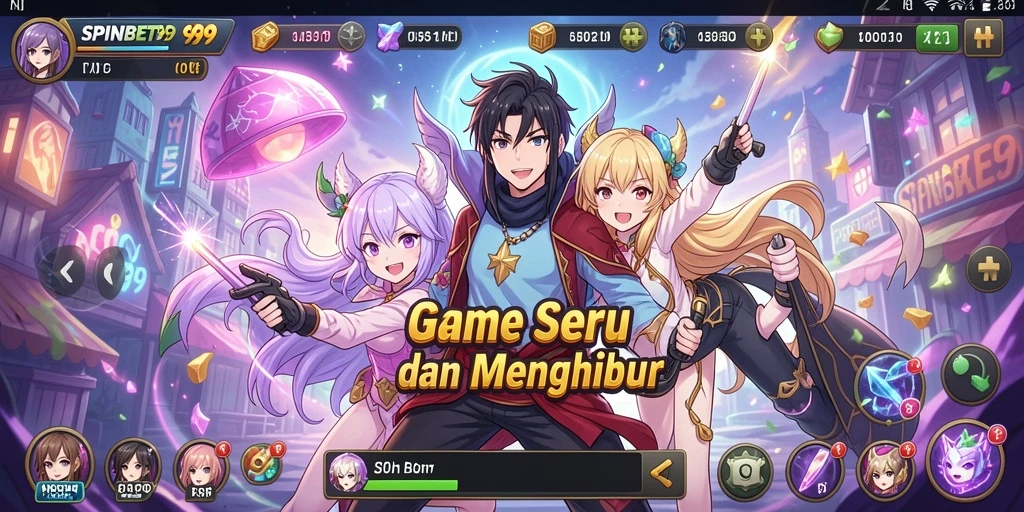 Tampilan gameplay SPINBET99 dengan karakter Anime menarik.